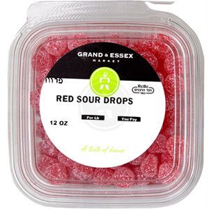 Grand & Essex Red Sour Drops, 12 Oz