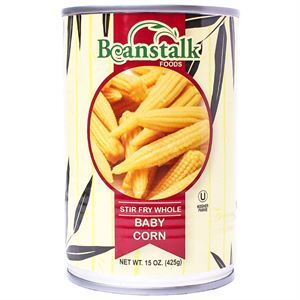 Beanstalk Whole Baby Corn, 15 Oz