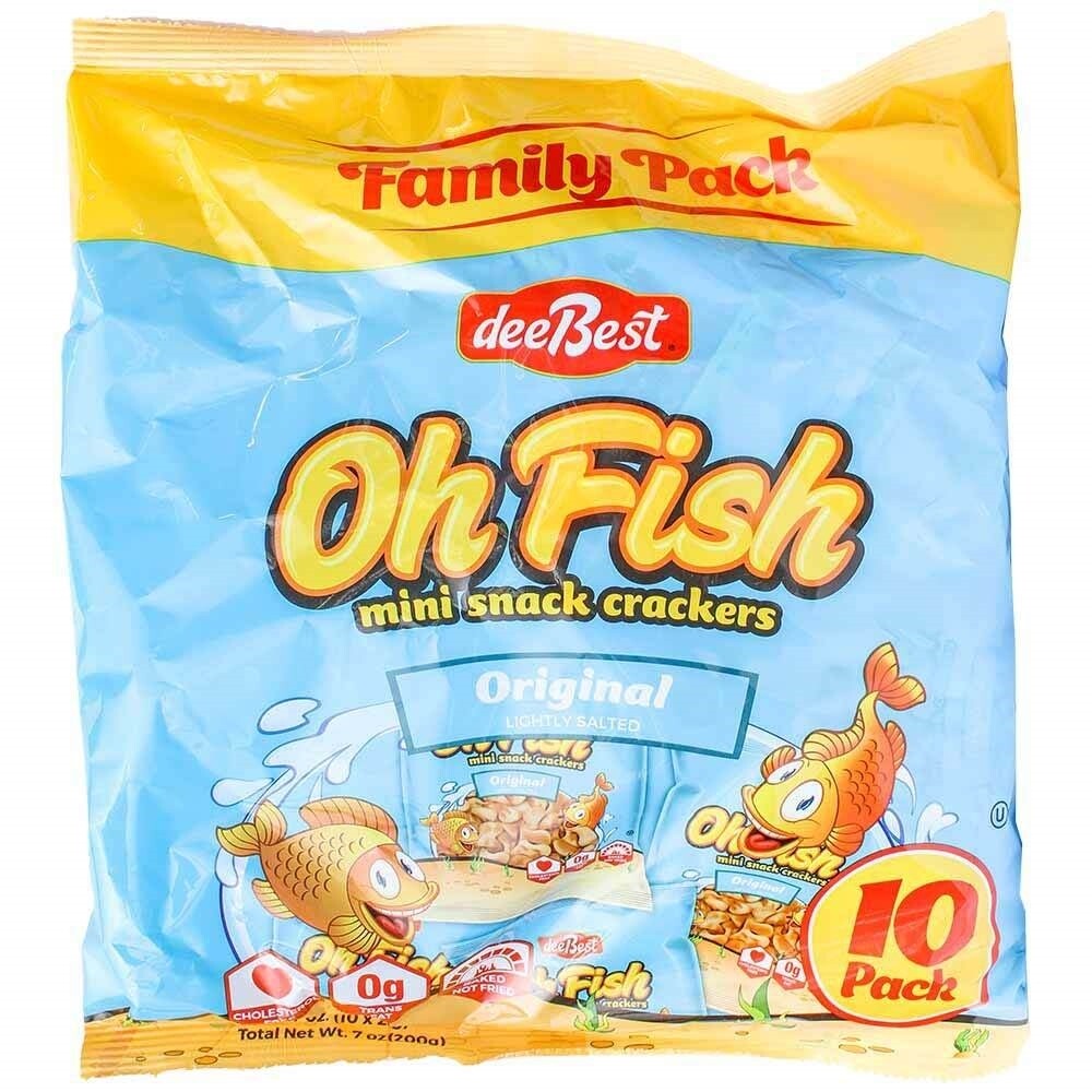 Dee Best Go Fish Original Crackers 10 Pk, 0.7 Oz | GrandAndEssex 