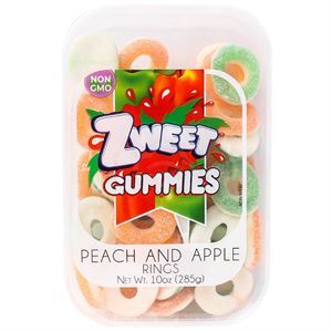 Zweet Sour Peach Apple Ring, 10 Oz