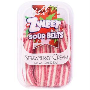 Zweet Sour Belts Strawberry Cream, 10 Oz