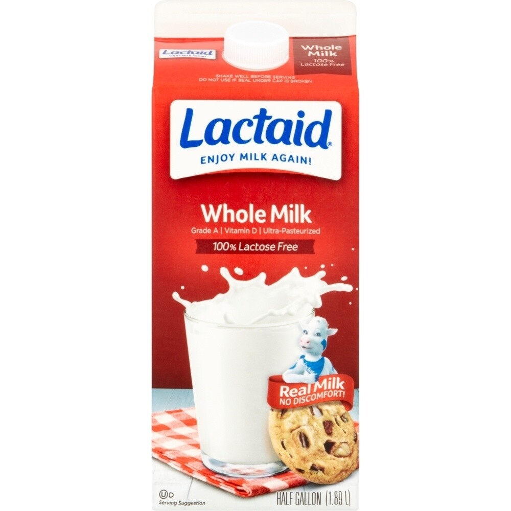 Lactaid Whole Milk 100% Lactose F, 64 Oz