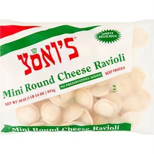 Yoni Mini Round Cheese Ravioli, 30 Oz