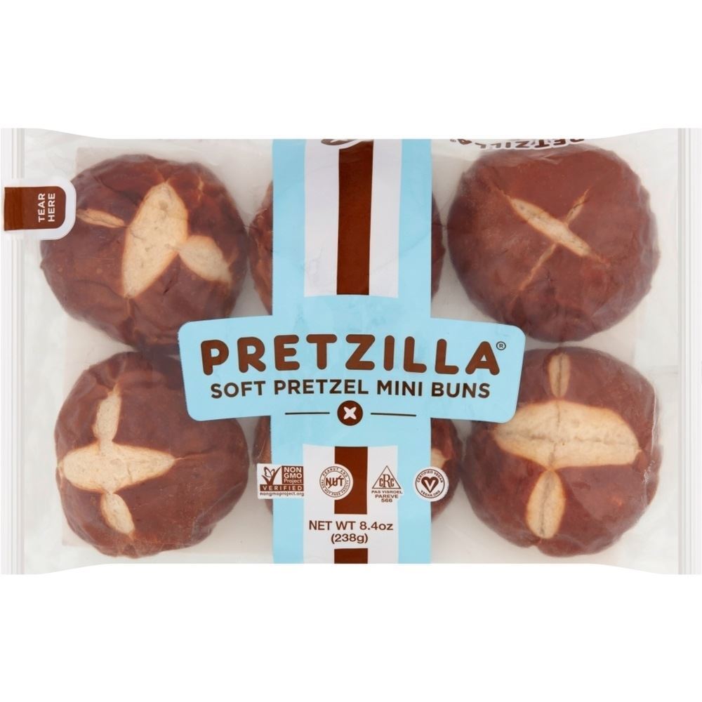 Pretzel Mini Buns, 8.04 Oz