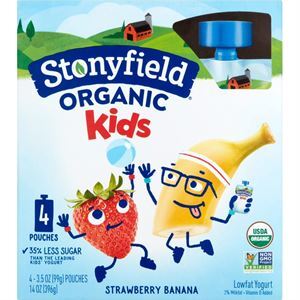 Yokids Strawberry Banana Yogurt Pouches, 3.5 Oz