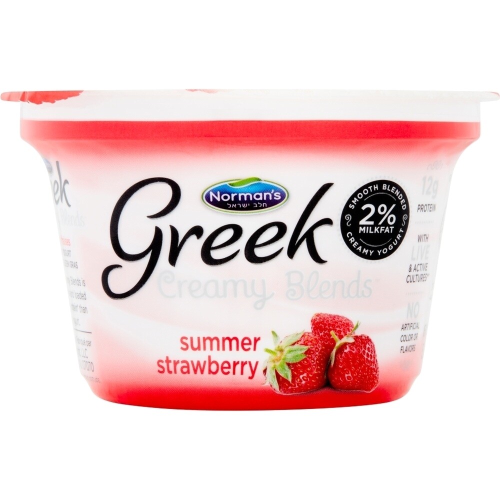 Norman's Greek Strawberry Yogurt 2%, 5.3 Oz