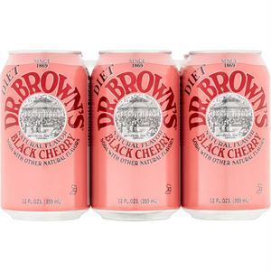 Dr. Brown's Black Cherry Soda Diet, 12 Oz