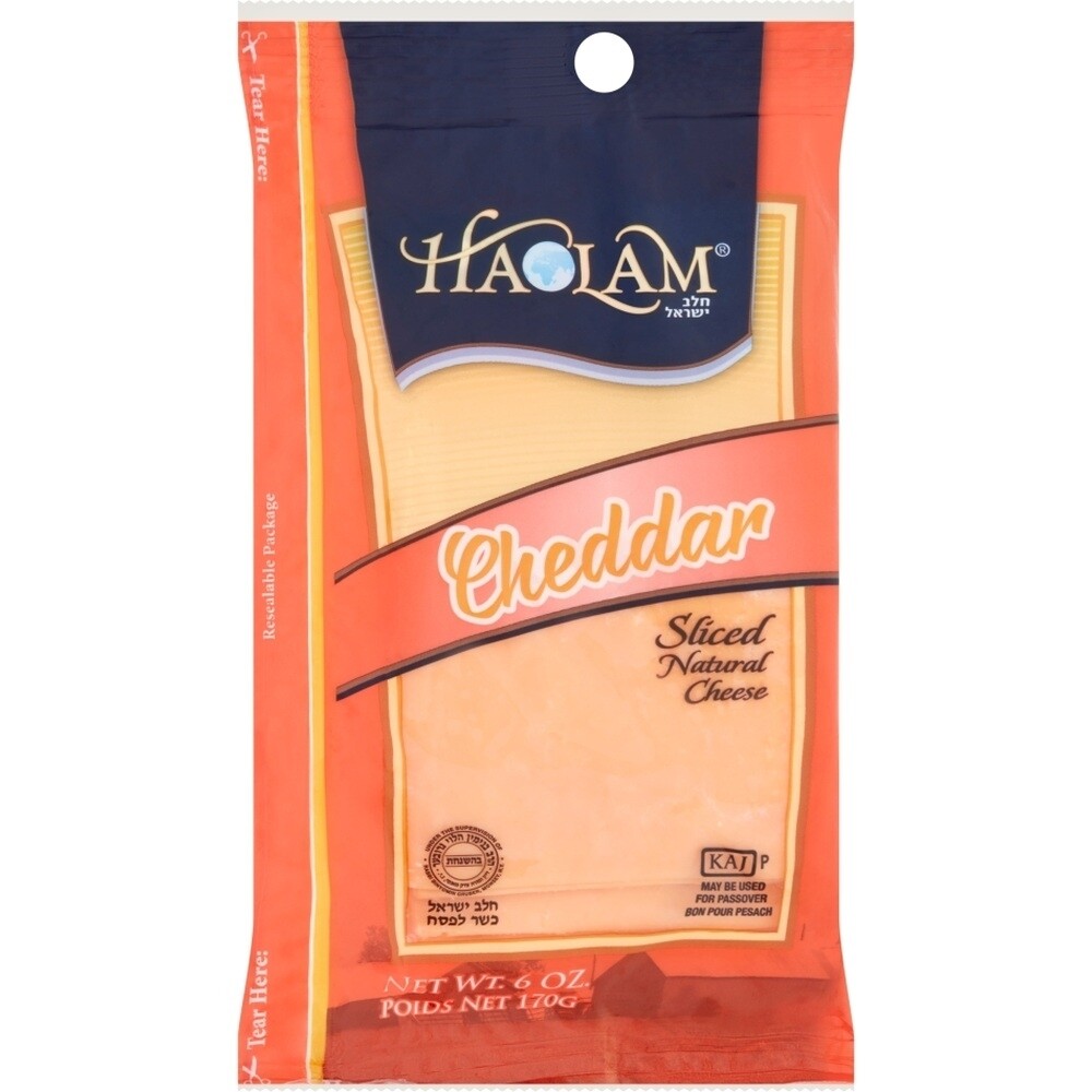 Haolam Chedar Sliced Yellow Cheese, 6 Oz