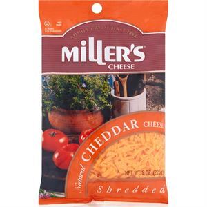 Miller Cheddar Shredded Chesse, 8 Oz
