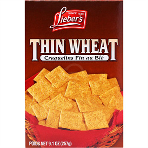 Lieber's Thin Wheat Crackers, 10 Oz