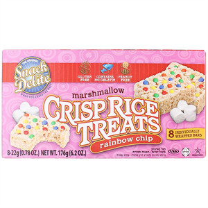 Snack Delite Marshmallow Bars Rainbow, 8 Pc