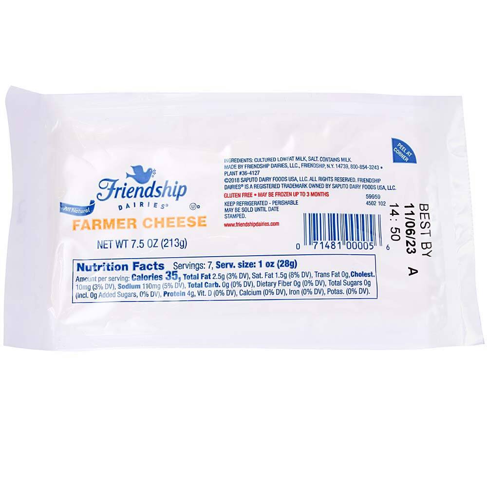 Friendship All Natural Farmer Cheese, 7.5 Oz