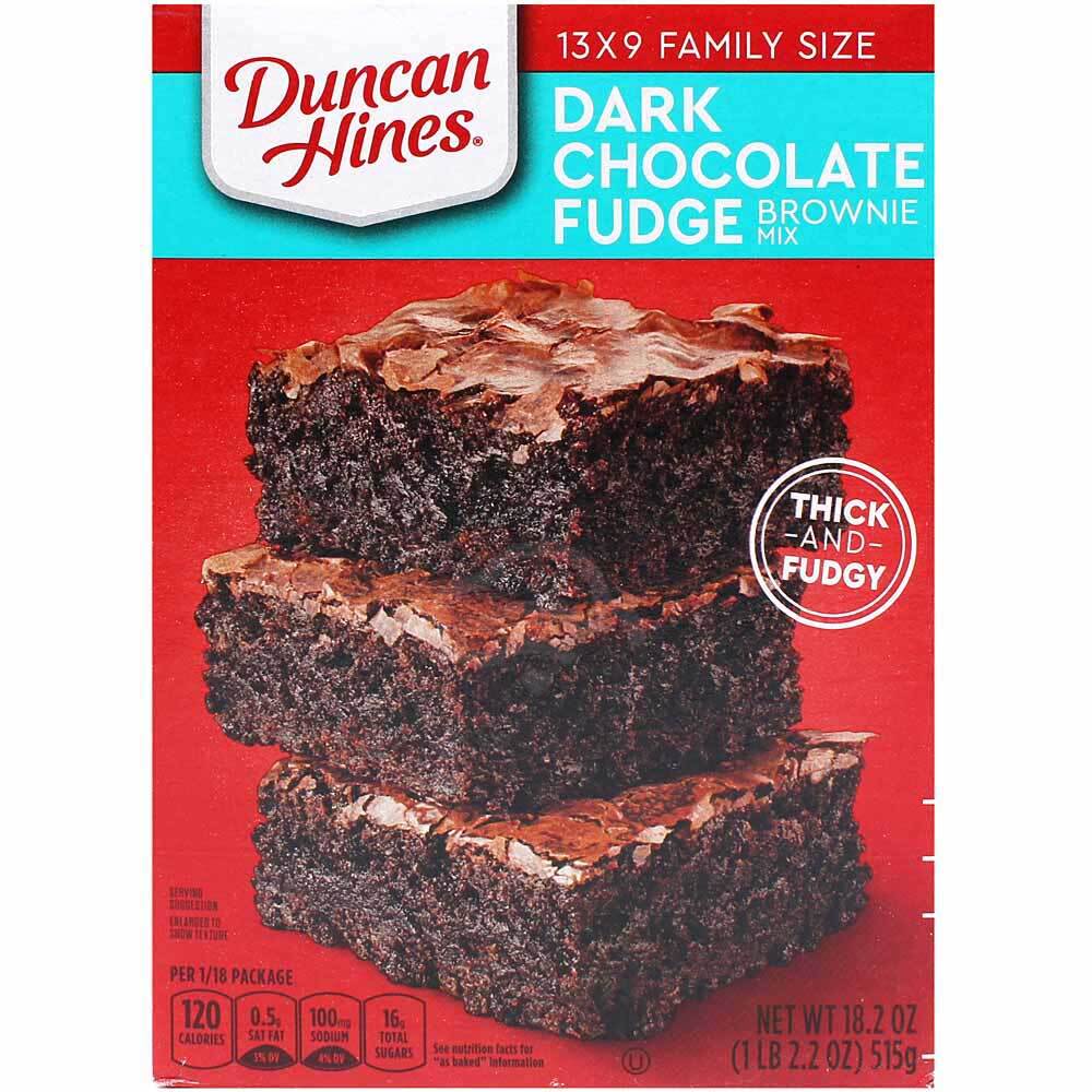 Duncan Hines Family Style Brownies Dark Chocolate Fdg, 19.8 Oz
