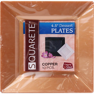 Squarete 4.5"" Square Copper Plates, 10 Ct