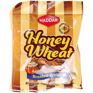 Haddar Honey Wheat Braided Pretz, 1.5 Oz