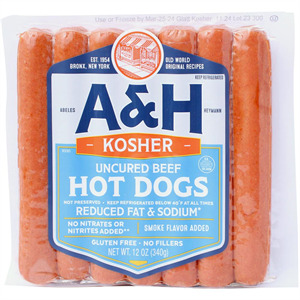 A&H Beef Franks Reduced Fat & Sod, 12 Oz