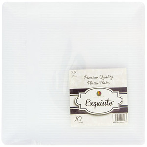 Exquisite Design Sq. Plate 7.5"", 10 Ct