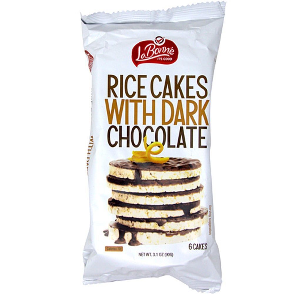 Lieber's Dark Chocolate Rice Cakes Kfp, 3.1 Oz