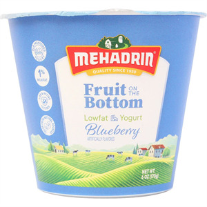 Mehadrin Blueberry Yogurt, 7 Oz