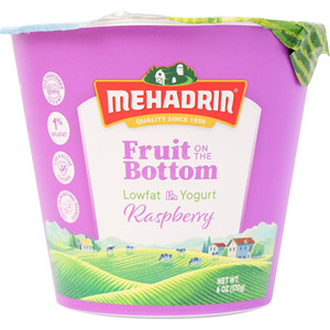 Mehadrin Yogurt Raspberry, 7 Oz
