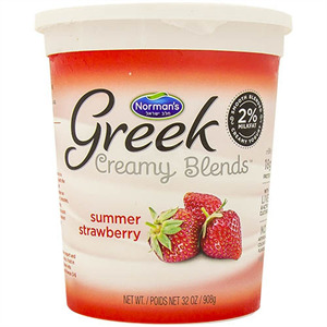Norman's Greek Creamy Blends Strawberry, 32 Oz