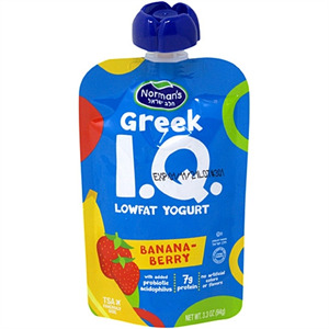 Normans I.Q Yogurt Banana Berry, 3.3 Oz
