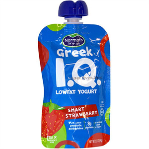 Norman's Greek I. Q. Yogurt Smart Strawberry, 3.5 Oz