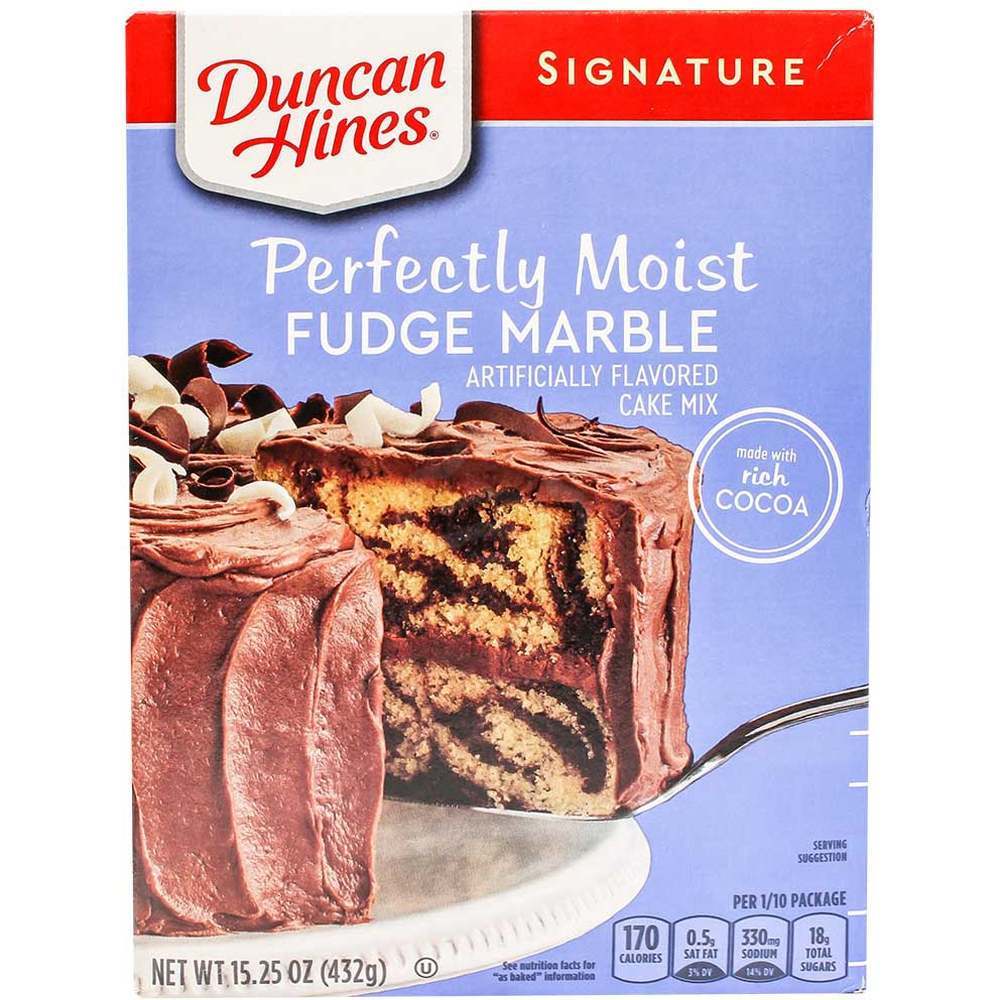 Duncan Hines Moist Deluxe Cake Mix Fudge Marble, 15.25 Oz