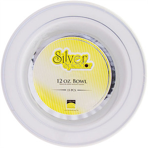 12 Oz Bowl Silver Splendor, 15 Pcs