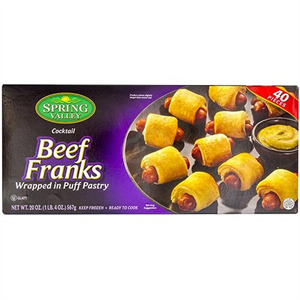 Spring Valley Cocktail Beef Franks 40Ct, 20 Oz