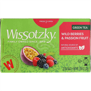 Wissotzky Green Tea Wildberry & Passion Fruit, 20 Bag