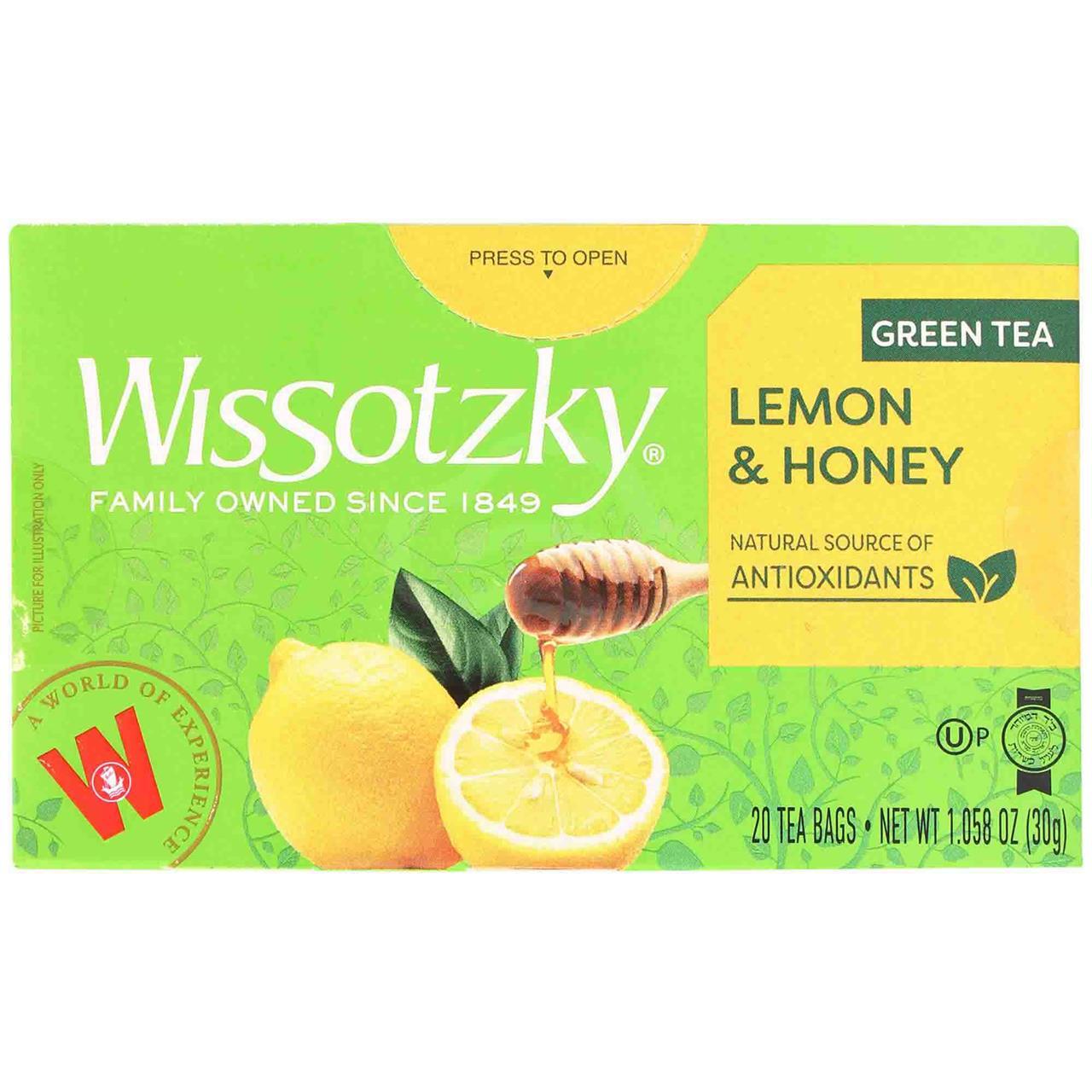 Wissotzky Green Tea Lemon & Honey, 1.06 Oz