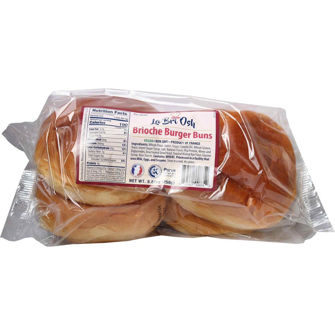 La Bri Osh Brioche Burger Buns, 18.81 Oz