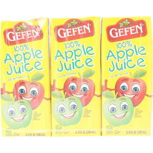 Gefen Apple Juice Boxes, 4 Pack, 6.75 Oz