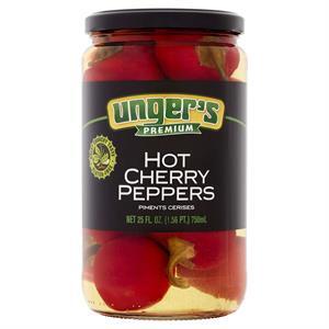 Unger's Peppers Hot Cherry, 25 Oz