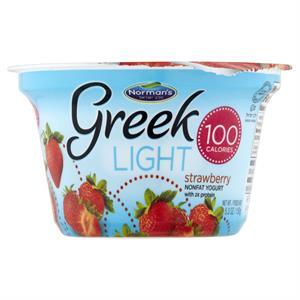 Norman's Greek Light Yogurt Strawberry, 5.3 Oz
