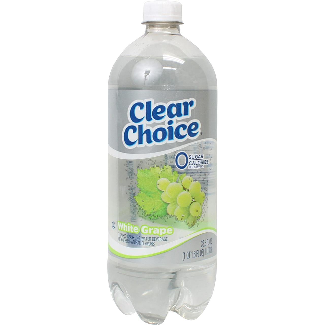 Clear Choice Sparkling White Grape, 33.8 Oz