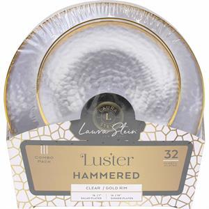 Decor Luster Combo Clear/Gold Hammered, 32 Ct