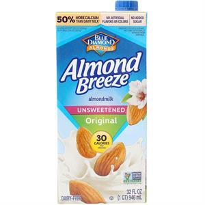 Almond Breeze Unsweetened Original Almond Milk, 32 Oz
