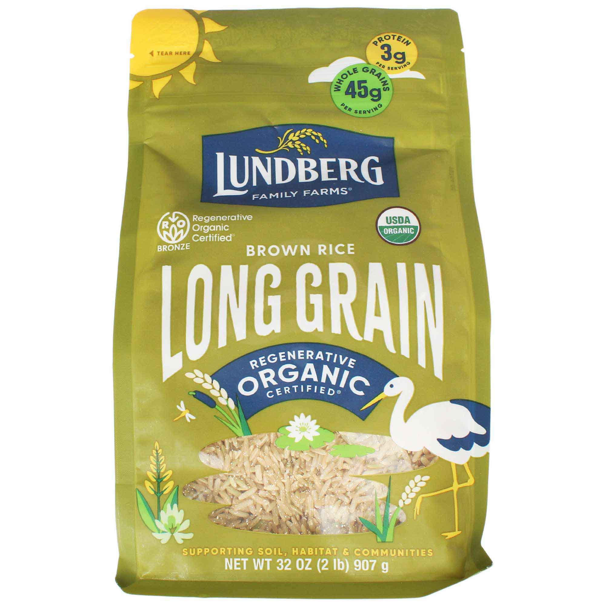Lundberg Brown Rice Long Grain, 32 Oz