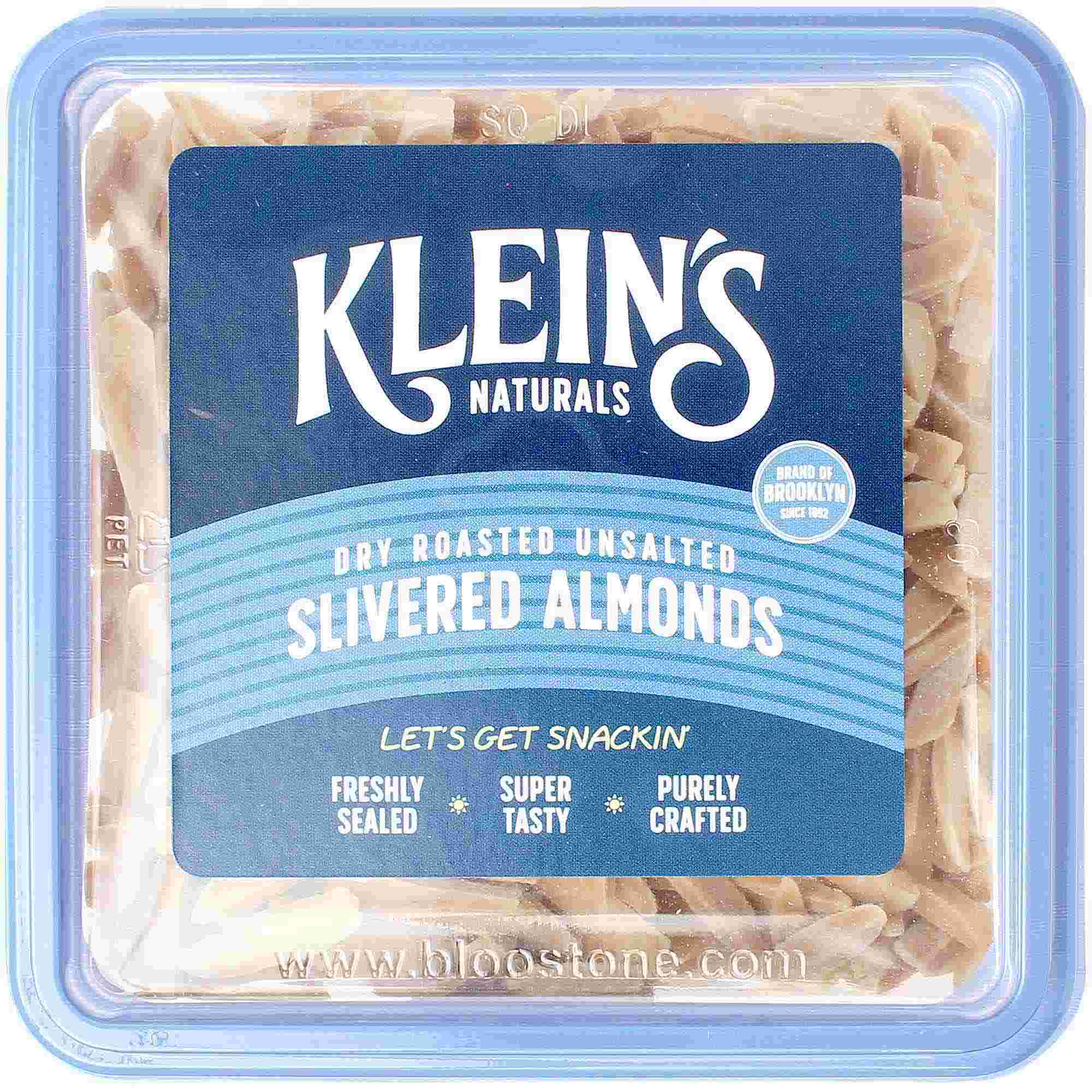 Kleins Natrual Dry Roated Slivered Almonds, 8 Oz