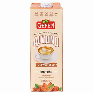 Gefen Almond Milk Unsweetened, 33.8 Oz